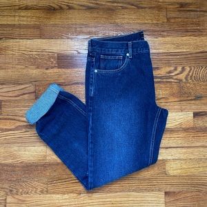 ✨Host Pick✨ Relaxed Leg Distressed Dark Blue Jeans